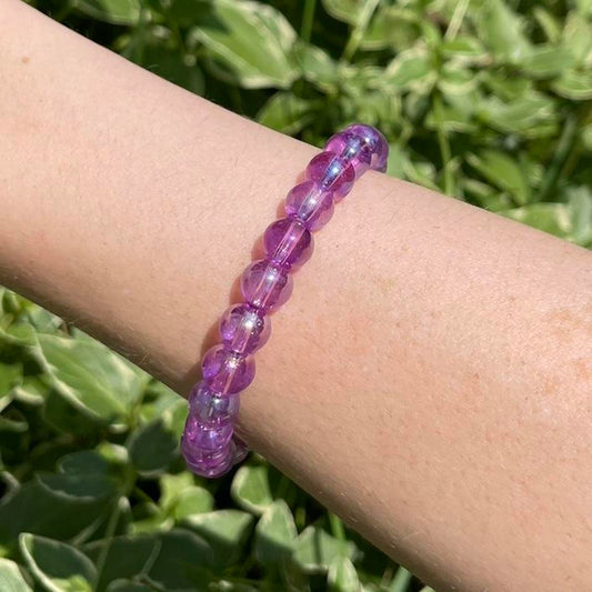 Purple Glass Beaded Bracelet