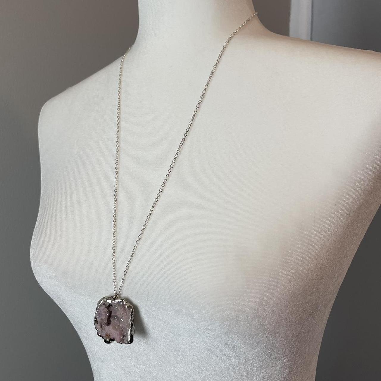 Silver Geode Necklace