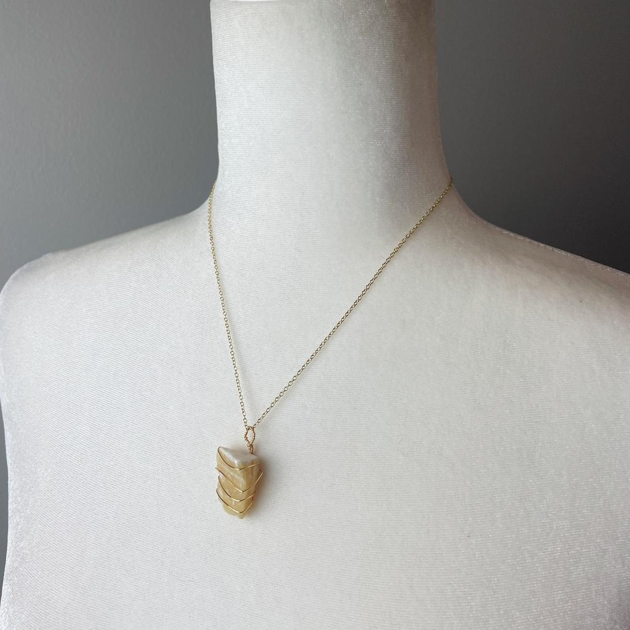 Citrine Gold Crystal Wrap Necklace