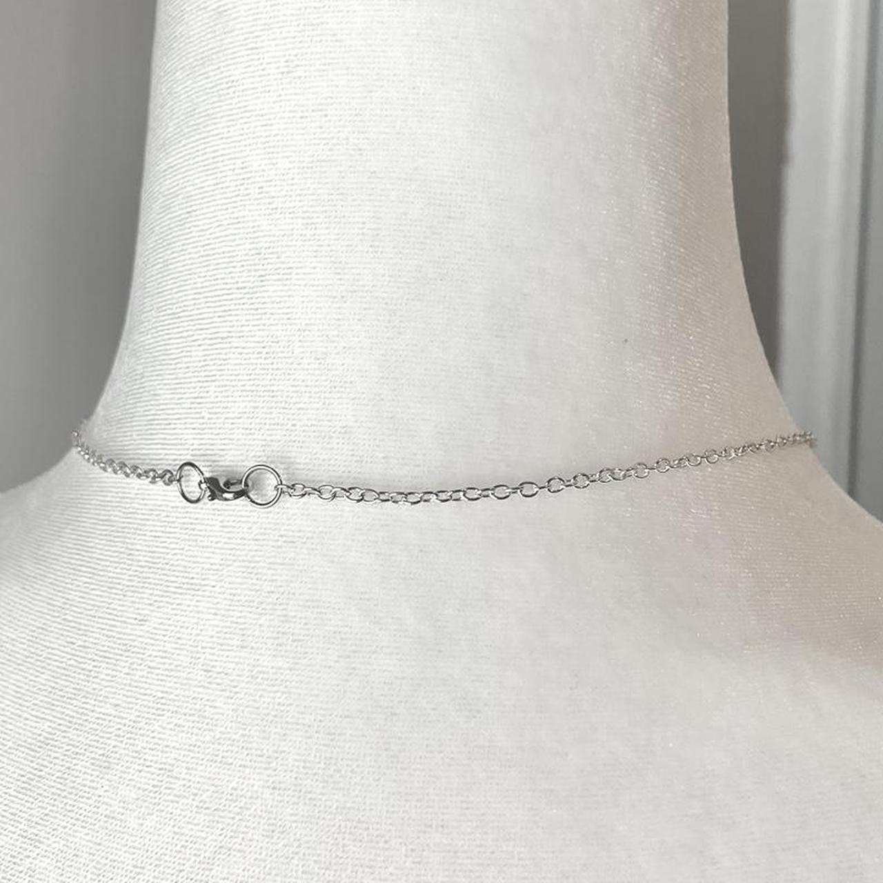 Silver Rhinestone Cross Necklace