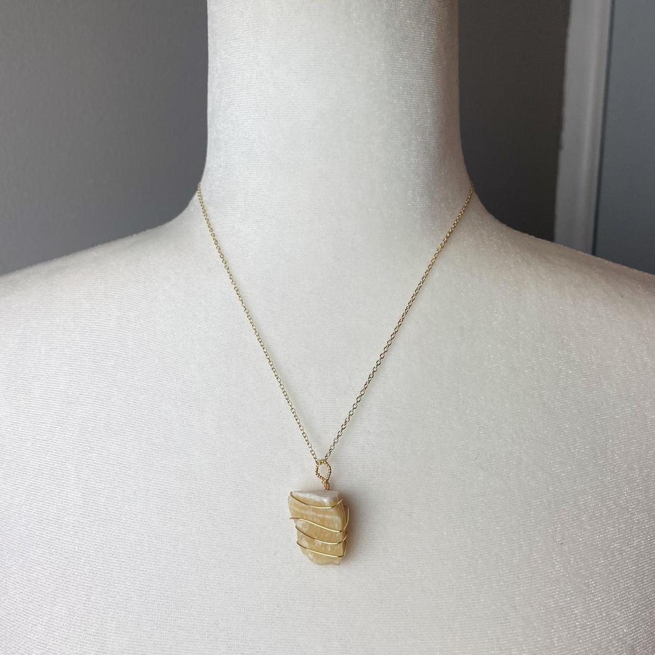 Citrine Gold Crystal Wrap Necklace