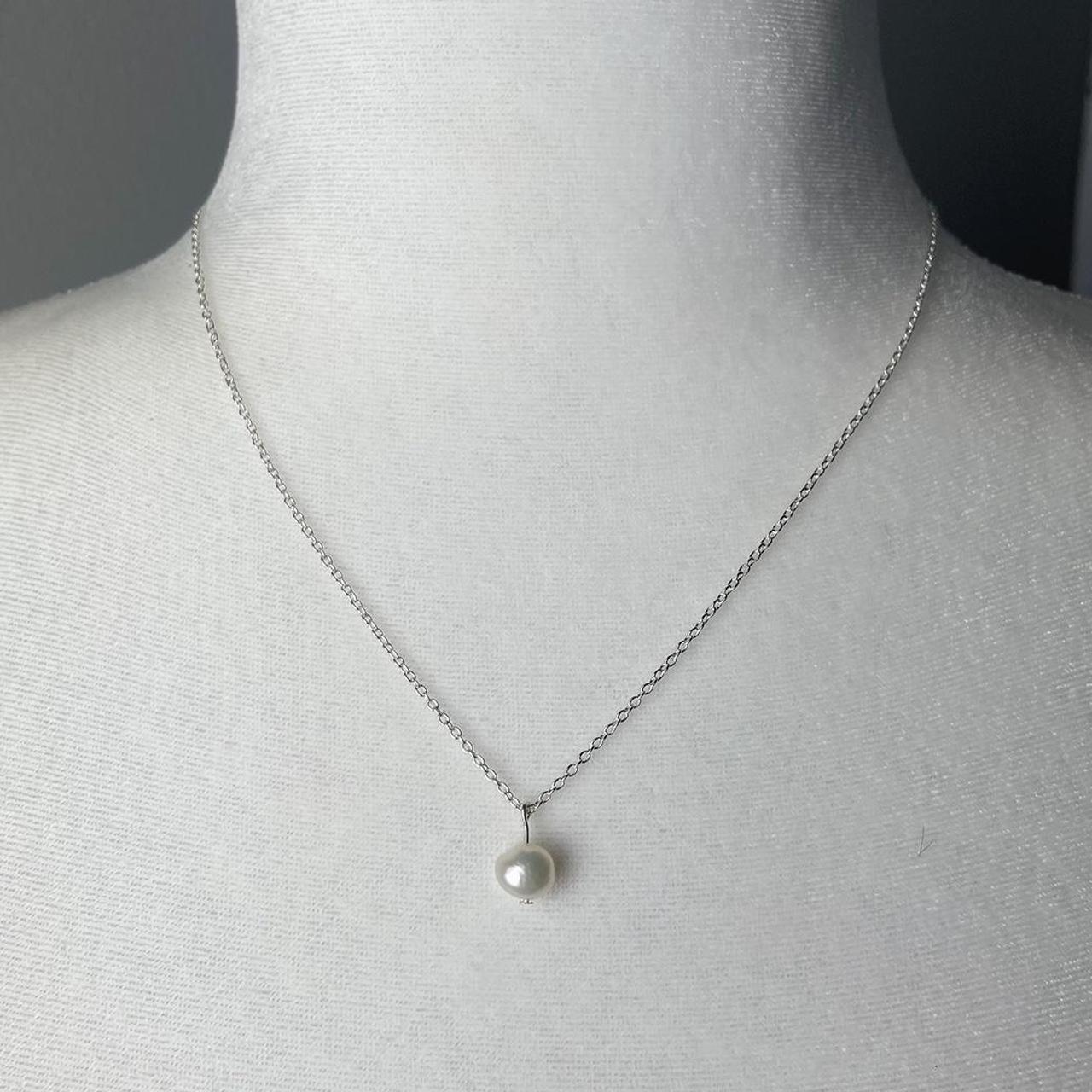 Silver Pearl Necklace