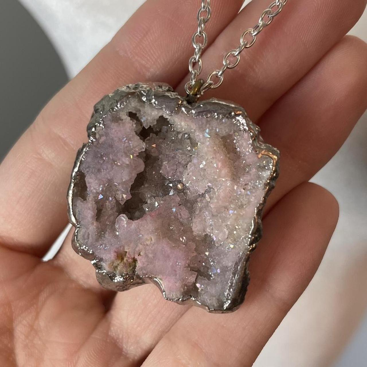 Silver Geode Necklace