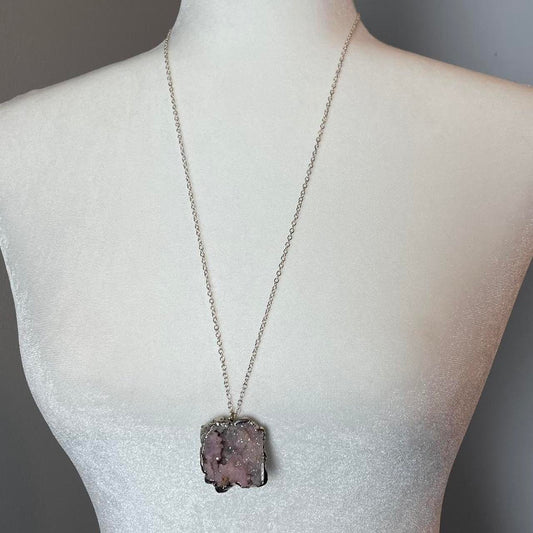 Silver Geode Necklace