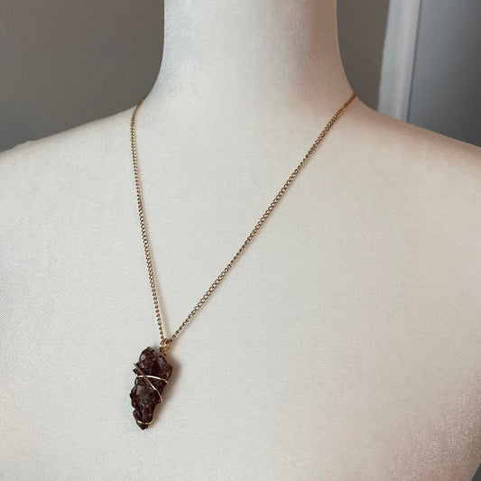 Handmade Wire Wrapped Stone Necklace