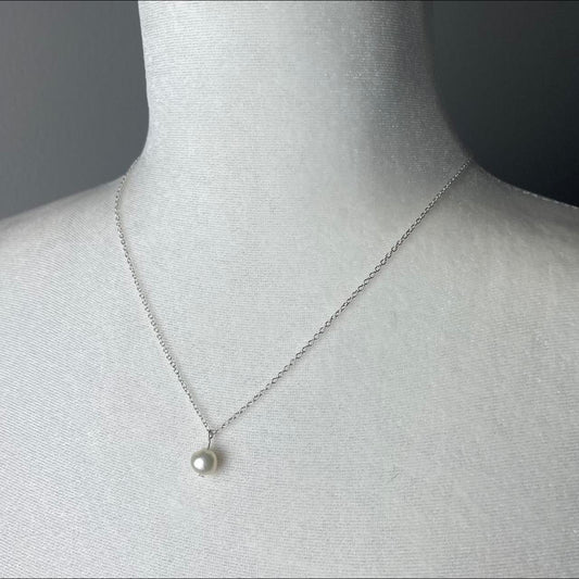 Silver Pearl Necklace