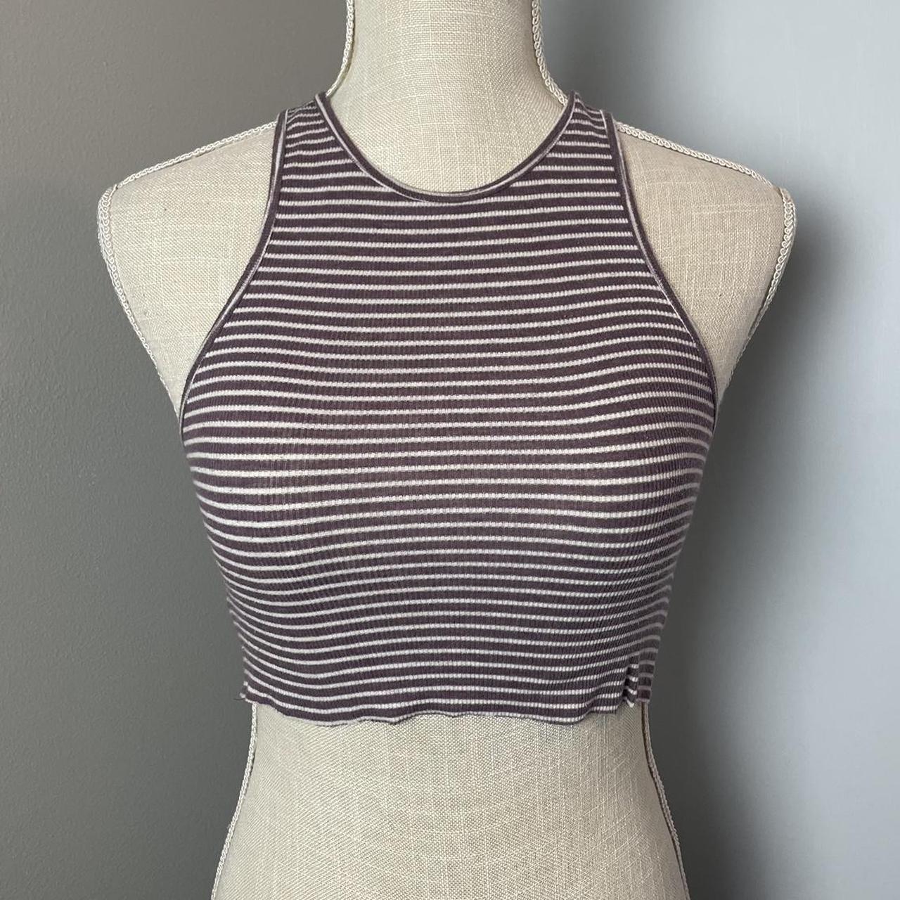 Cropped Striped Halter