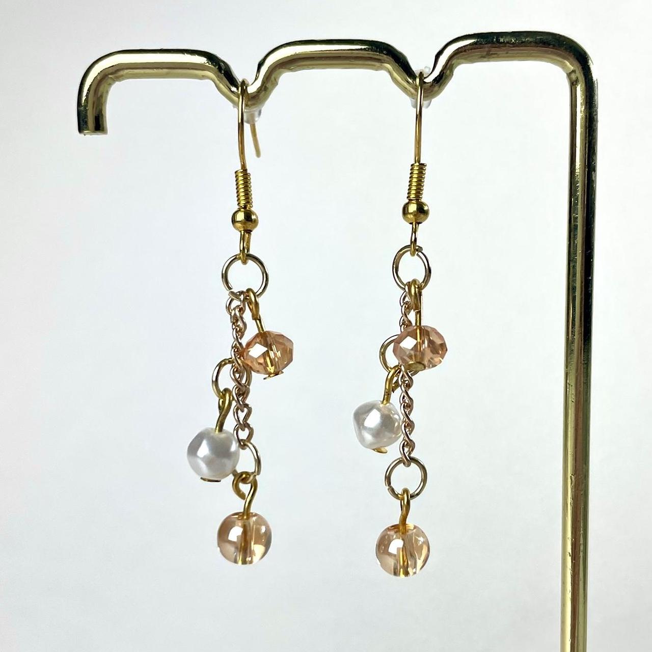 Hailey Gold Beaded Earrings