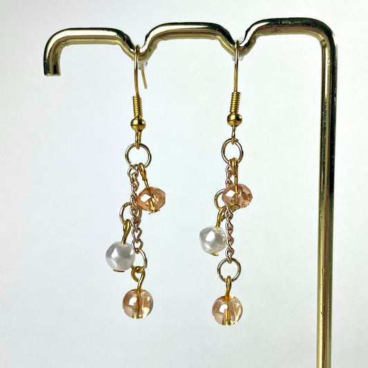 Hailey Gold Beaded Earrings